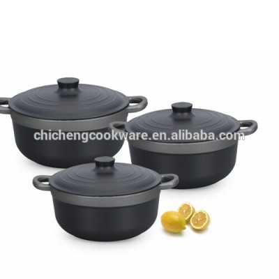 High quality gravity casting hard anodized nonstick aluminum casserole cookware sets