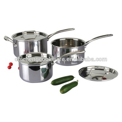 triply clad stainless steel pot sets