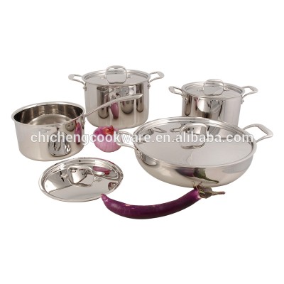 triply clad copper aluminum stainless steel induction cookware set