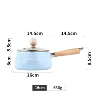 Japanese style 6.5 inch aluminum maifanite saucepan / milk pot